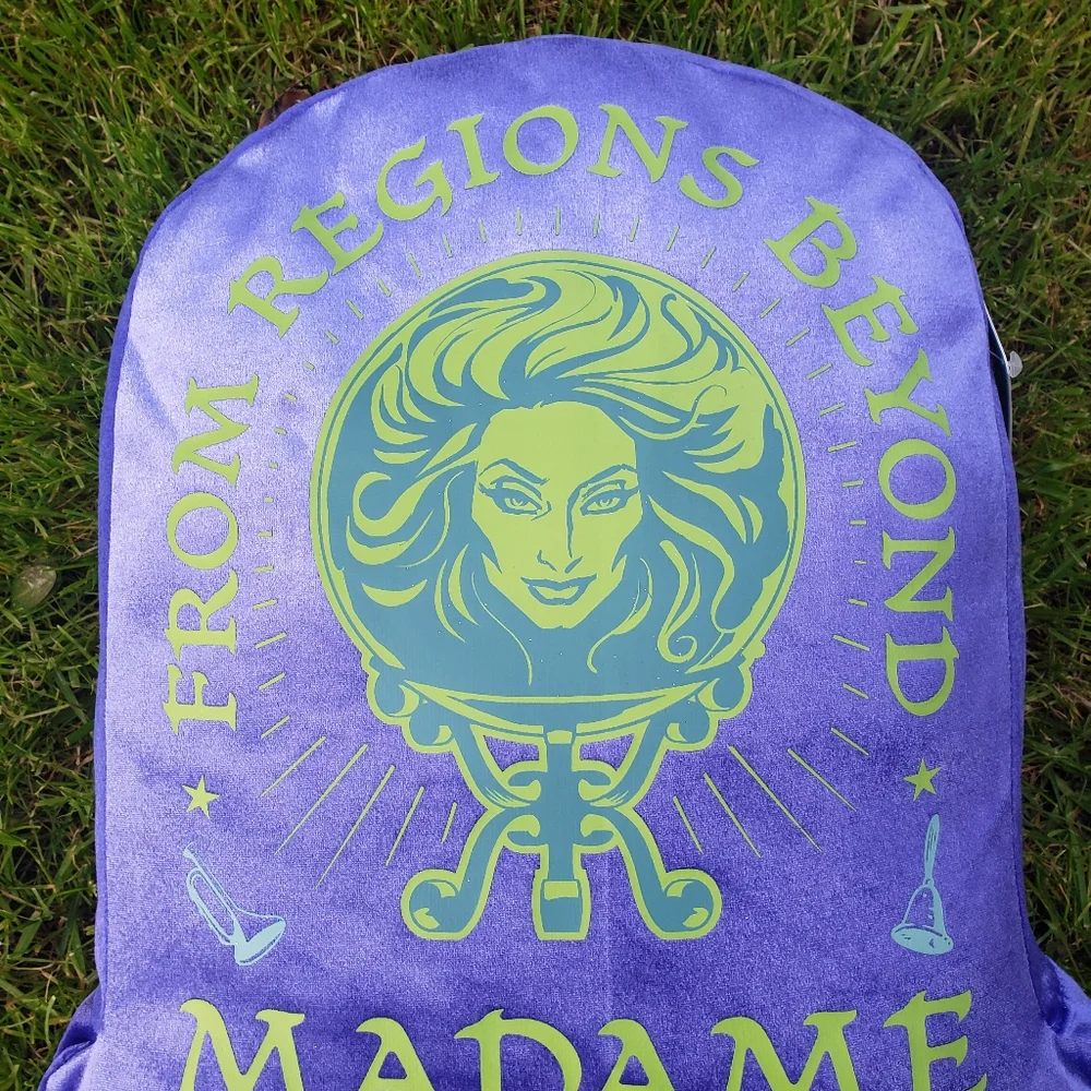 Disney Parks Haunted Mansion Madame Leota Pillow Plush Purple Tombstone
